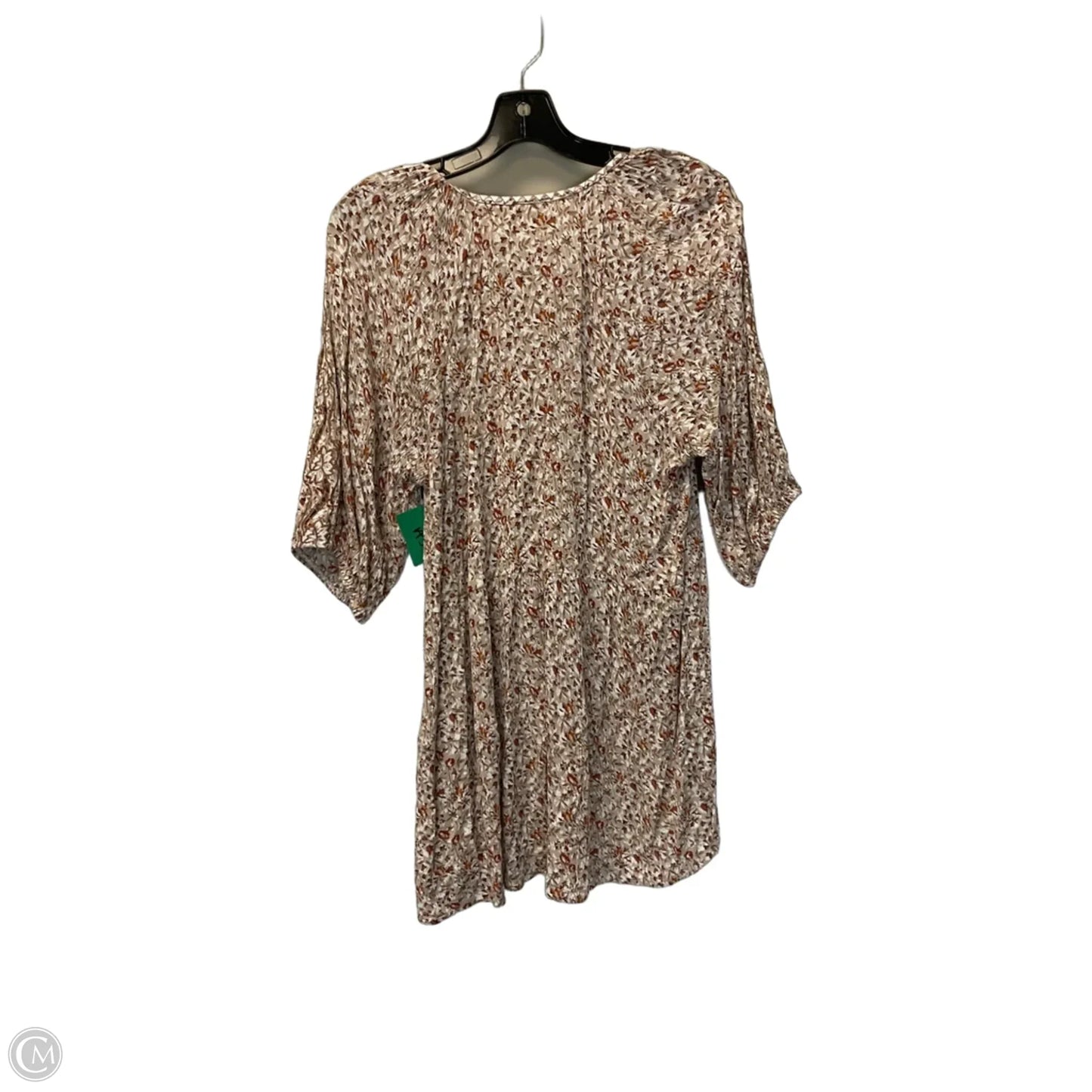 Top 3/4 Sleeve By Gimmicks In Brown, Size: M