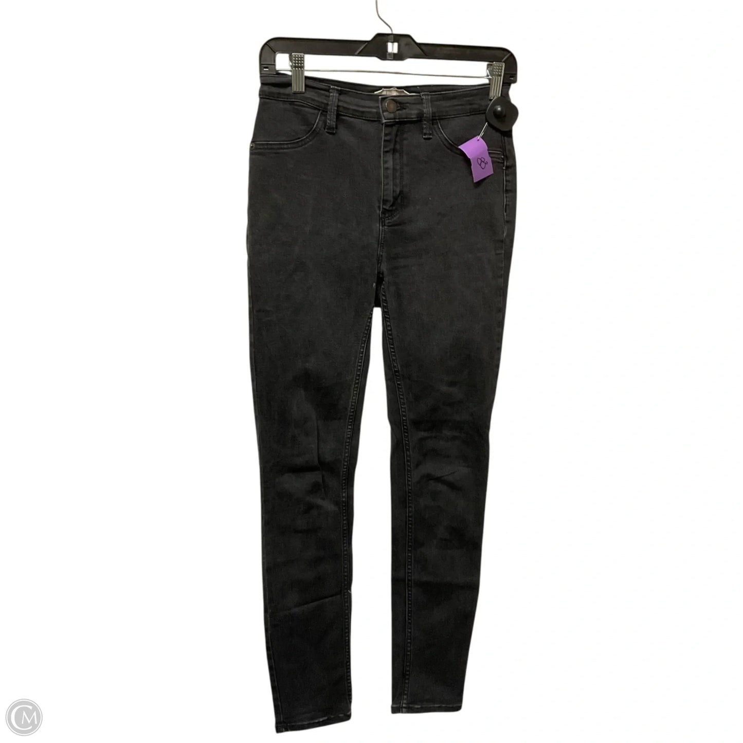 Jeans Skinny By Free People In Black Denim, Size: 6