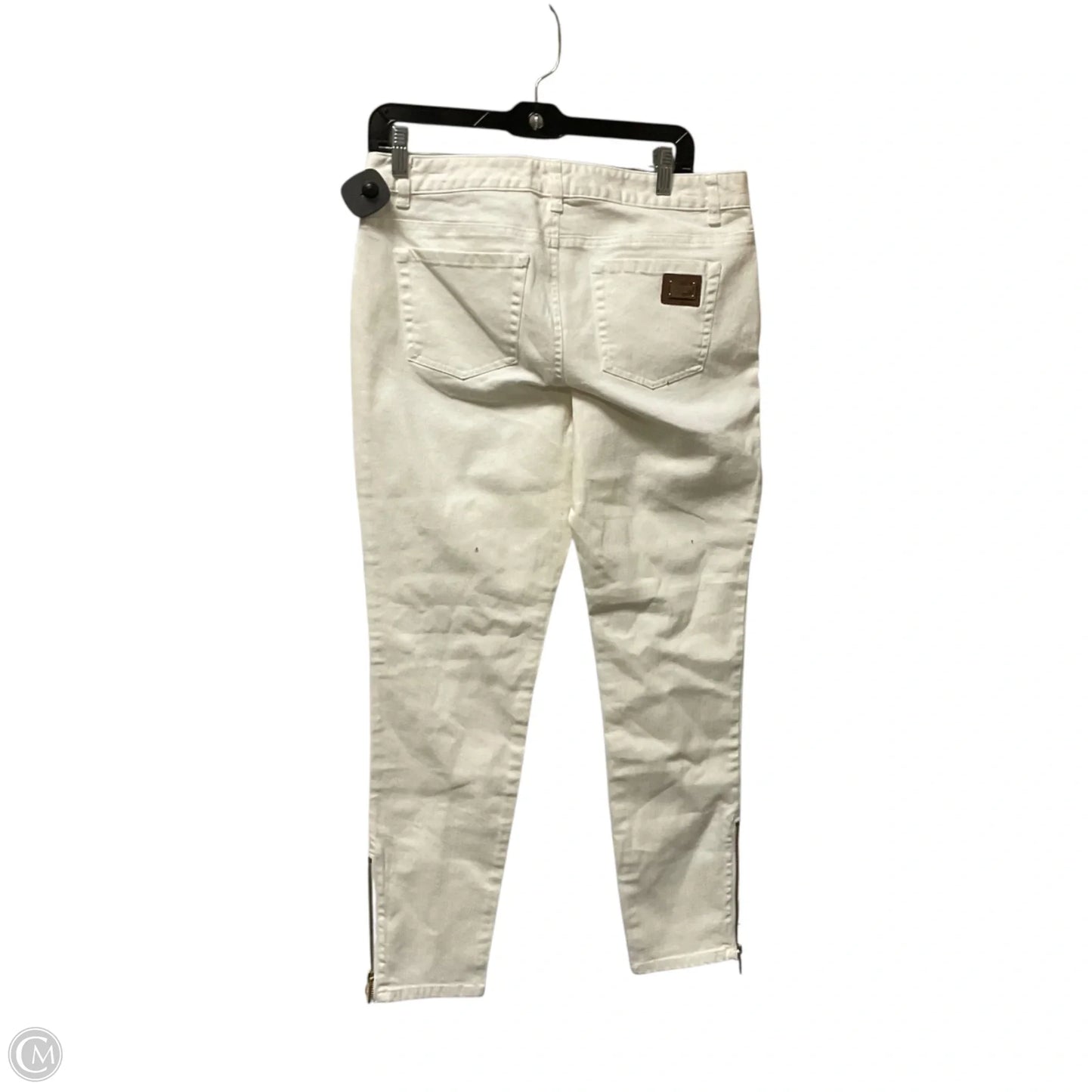 Jeans Skinny By Michael By Michael Kors In White Denim, Size: 10