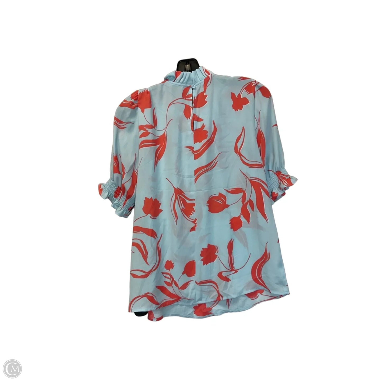 Top Short Sleeve By Halogen In Blue, Size: S