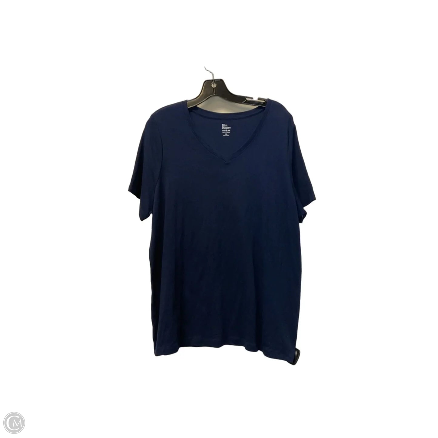 Top Short Sleeve Basic By Kim Rogers In Navy, Size: Xl