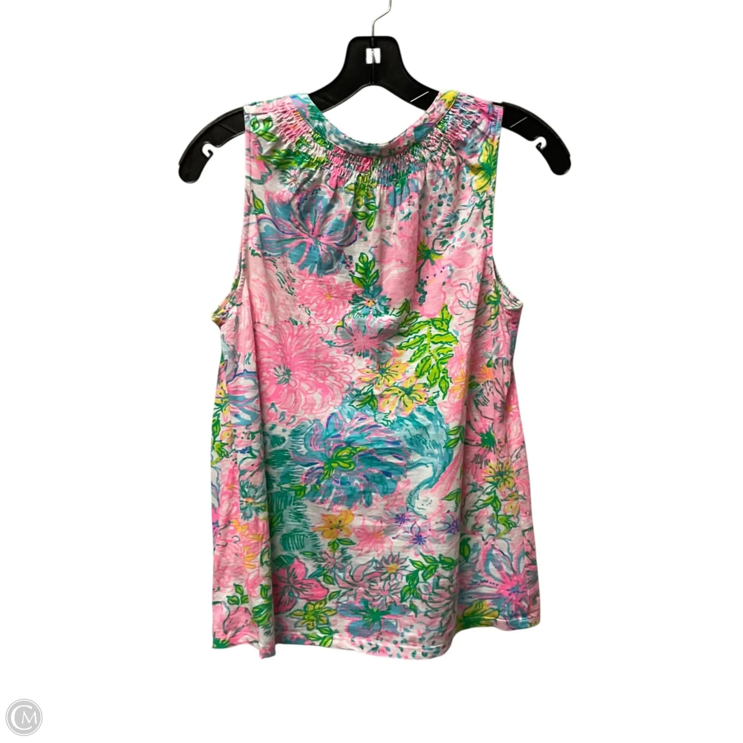 Top Sleeveless Designer By Lilly Pulitzer In Blue & Pink, Size: S