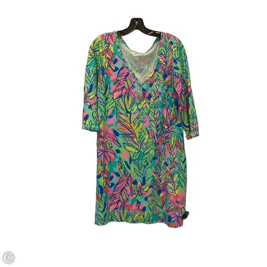 Dress Designer By Lilly Pulitzer In Blue & Green, Size: L