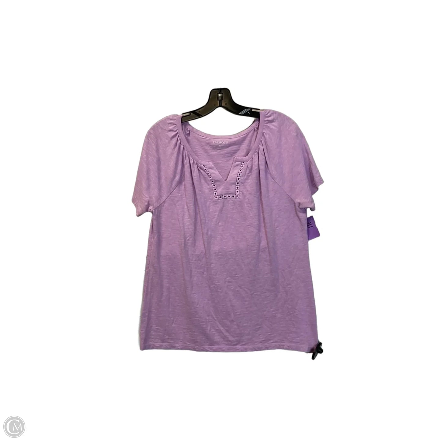 Top Short Sleeve By Talbots In Purple, Size: M