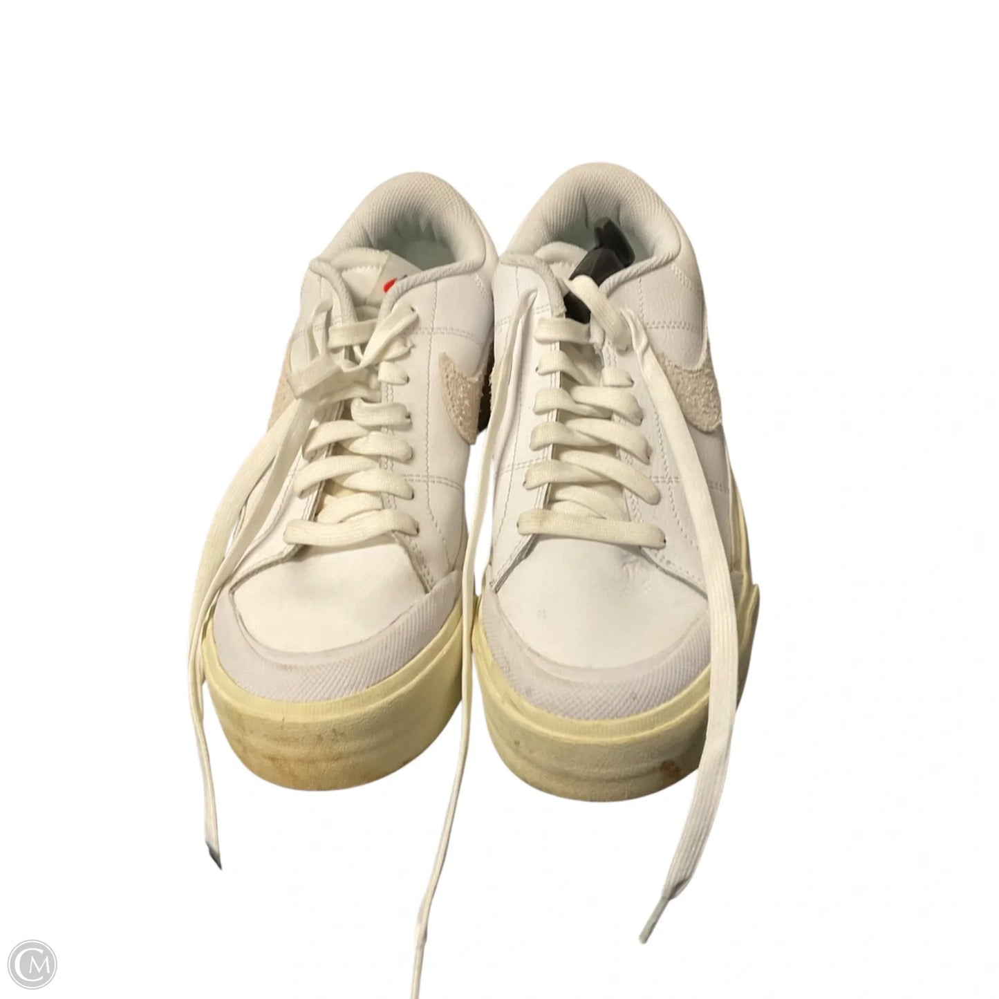 Shoes Sneakers By Nike In Green & White, Size: 10