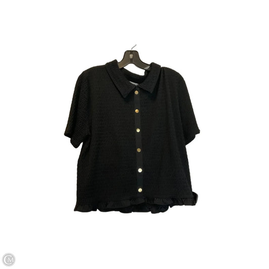 Top Short Sleeve By Loft In Black, Size: Xl