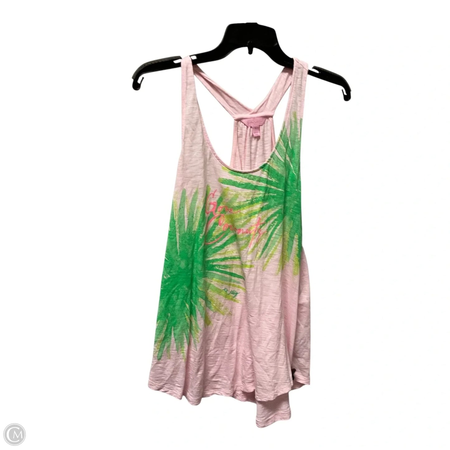 Top Sleeveless Designer By Lilly Pulitzer In Green & Pink, Size: S