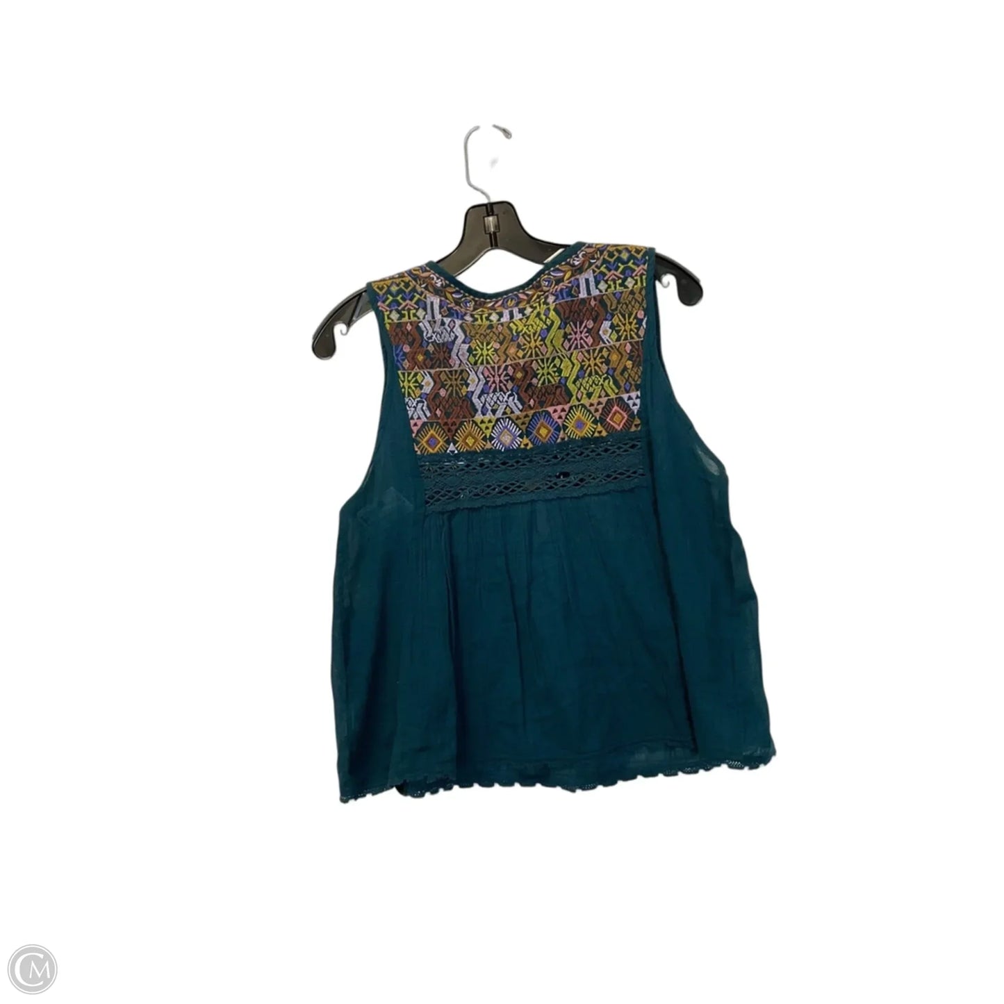 Top Sleeveless By Free People In Teal, Size: M