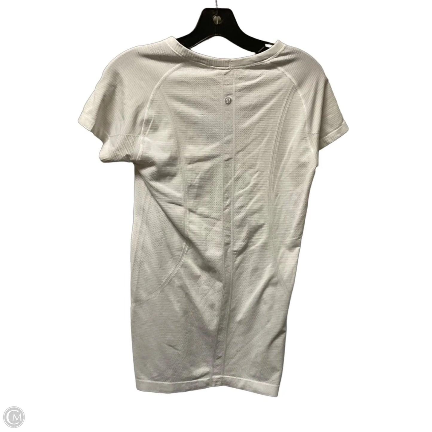 Athletic Top Short Sleeve By Lululemon In White, Size: M