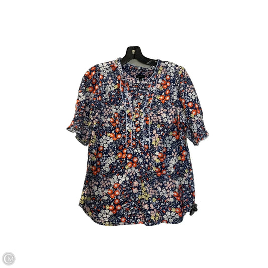 Top Short Sleeve By Talbots In Blue, Size: Medium