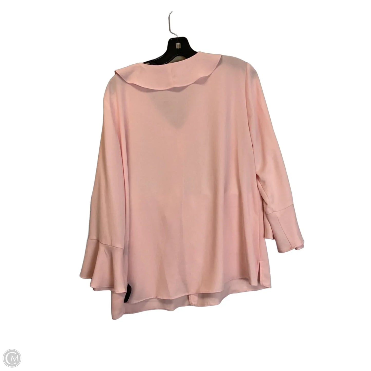 Top Long Sleeve By Investments In Pink, Size: L