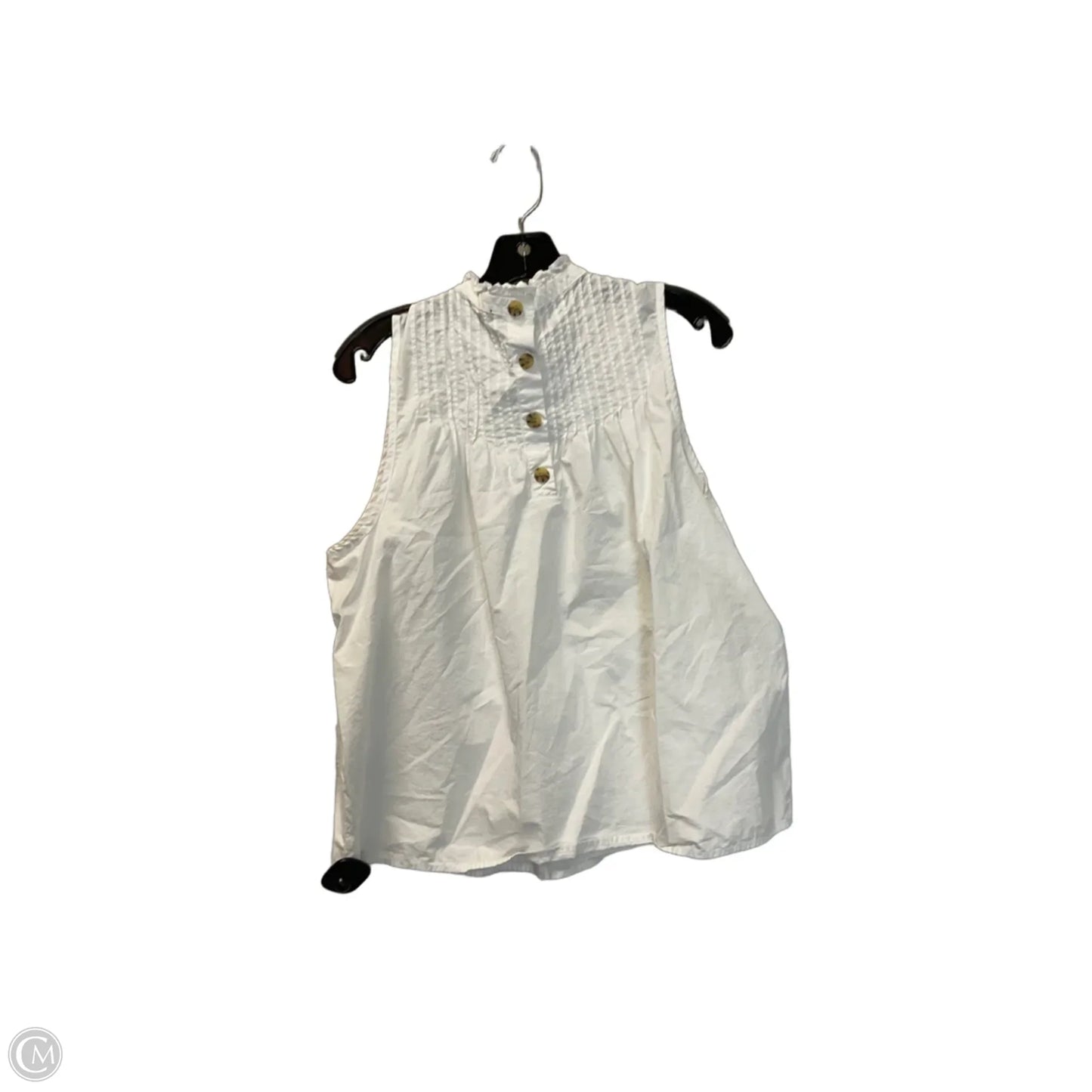 Top Sleeveless By J. Crew In White, Size: L