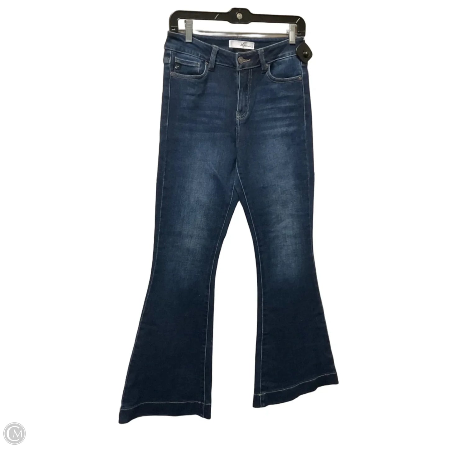 Jeans Flared By Kancan In Blue Denim, Size: 4