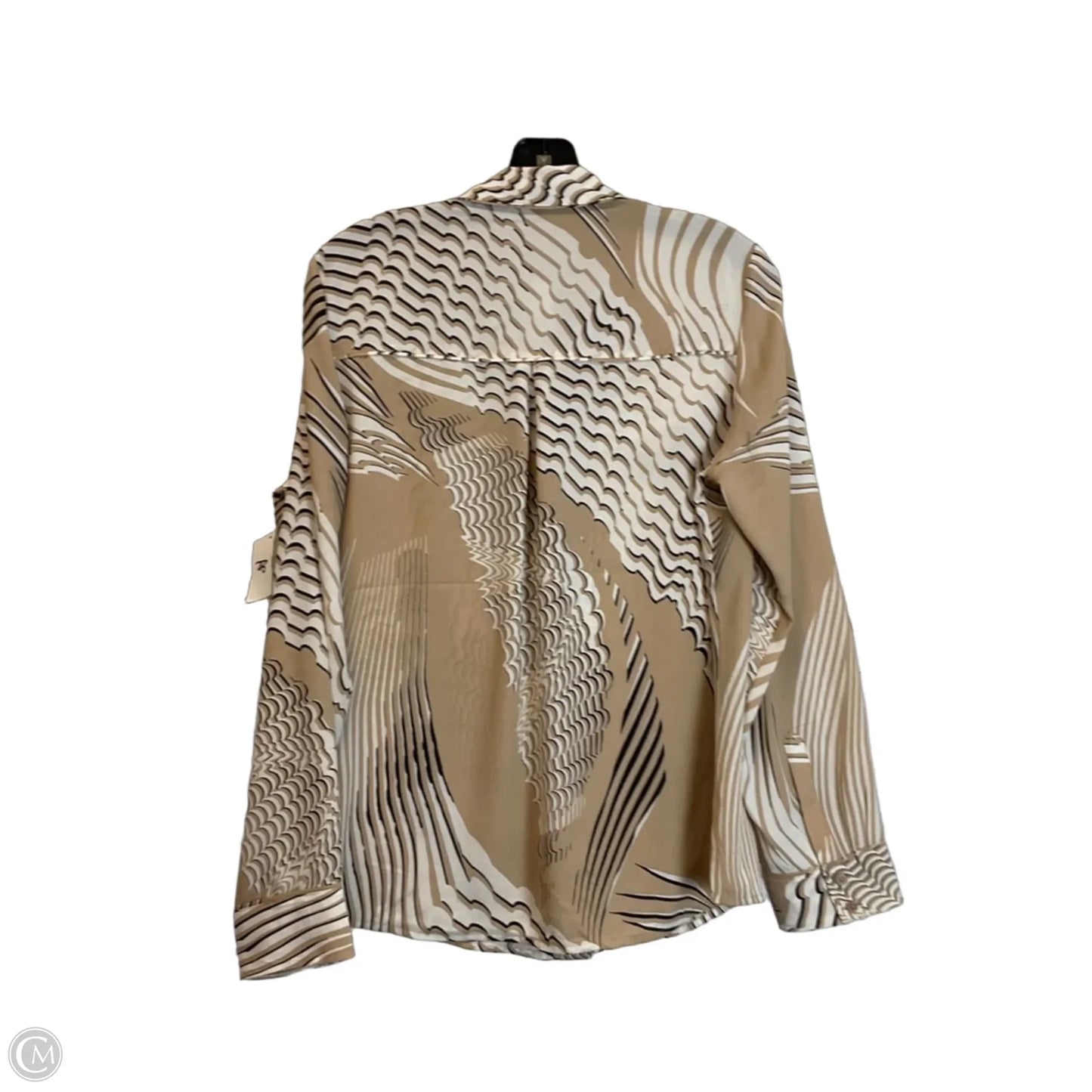 Top Long Sleeve By Express In Black & Cream, Size: M