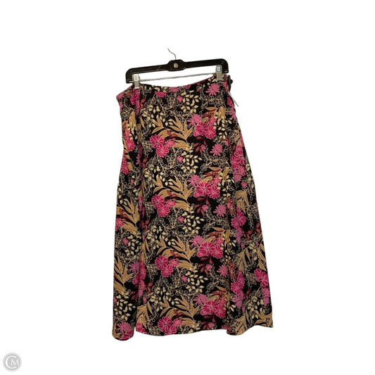 Skirt Maxi By Emma James In Black & Pink, Size: 14