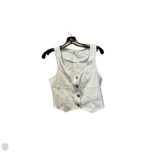 Top Sleeveless By Oat In White, Size: S