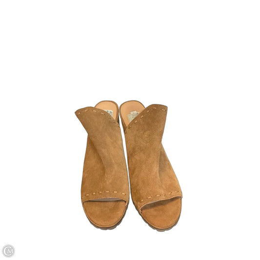 Sandals Heels Block By Chelsea And Violet In Brown, Size: 9