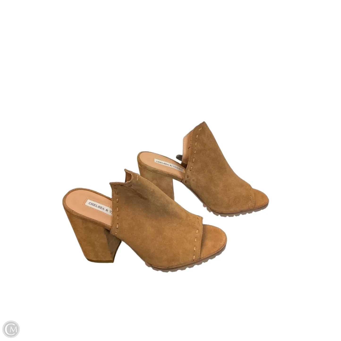 Sandals Heels Block By Chelsea And Violet In Brown, Size: 9
