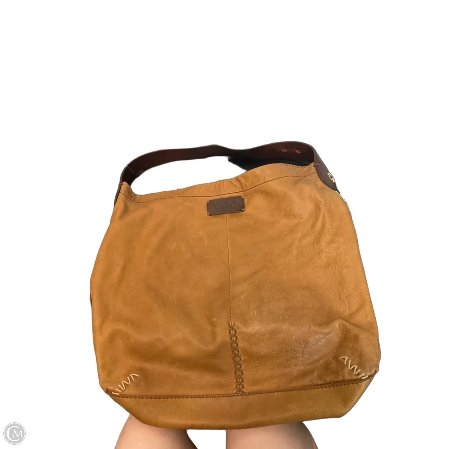 Handbag Leather By Lucky Brand, Size: Medium