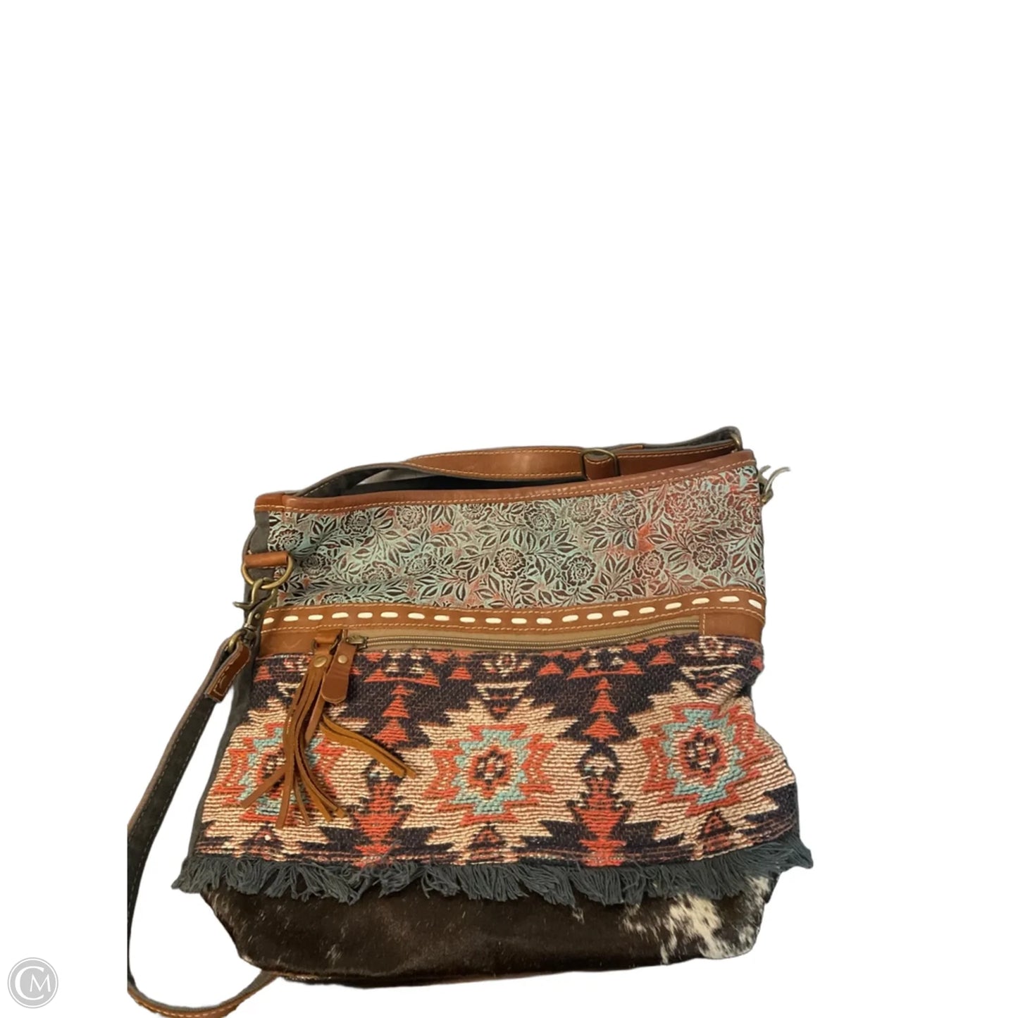 Crossbody Leather By Myra, Size: Medium