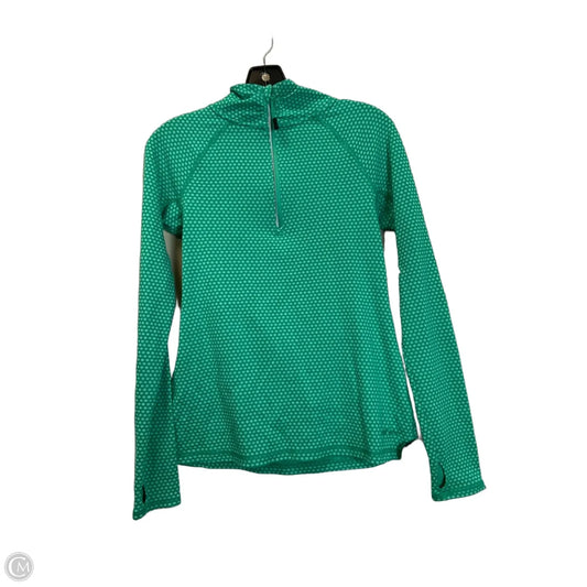 Athletic Top Long Sleeve Collar By Eddie Bauer In Green, Size: M