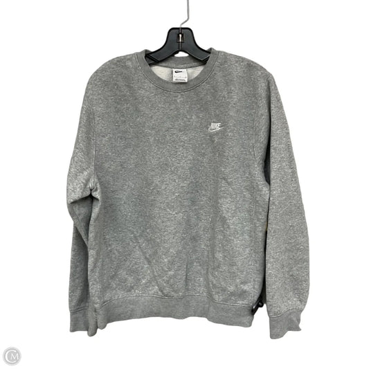 Sweatshirt Crewneck By Nike In Grey, Size: S