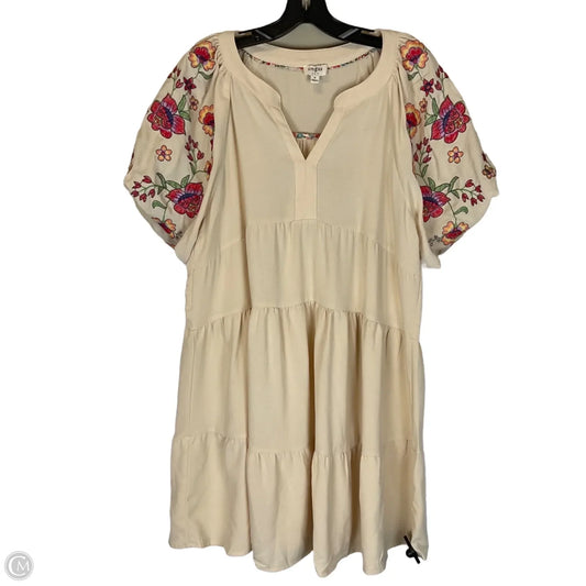 Dress Casual Short By Umgee In Cream, Size: M