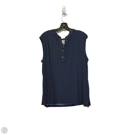 Top Sleeveless Basic By Anne Klein In Blue, Size: 1x