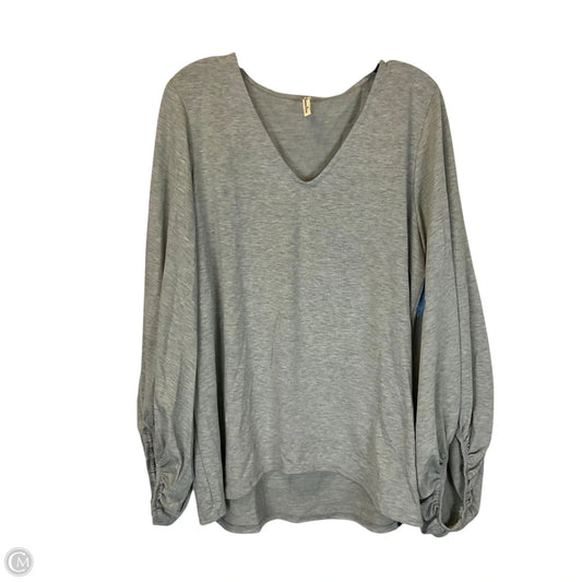 Top Long Sleeve By Beeson River In Grey, Size: 2x