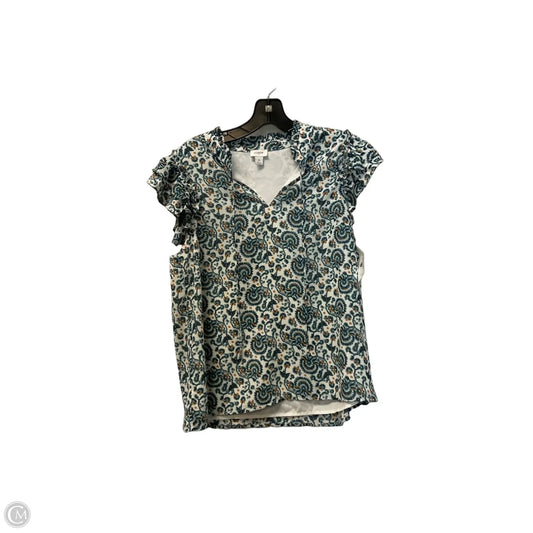 Top Sleeveless By J. Crew In Blue & Cream, Size: S