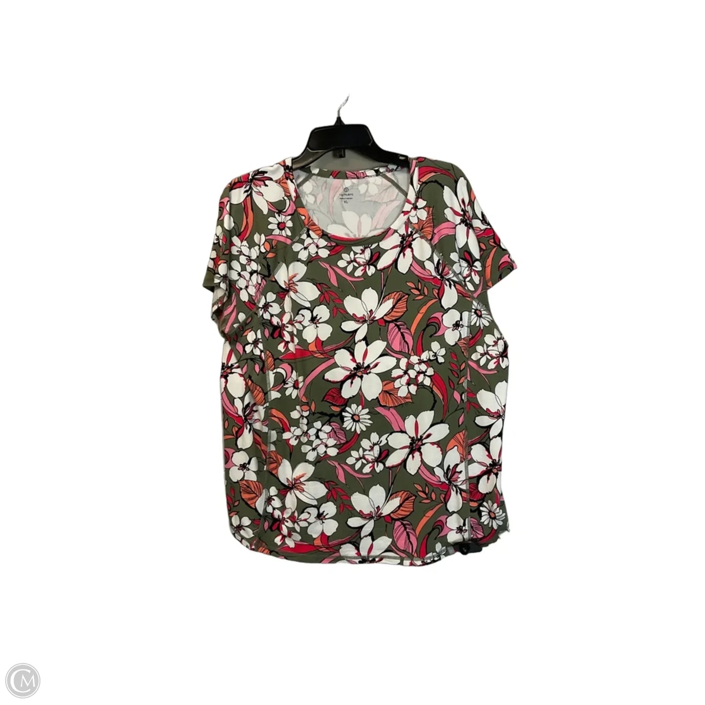 Top Short Sleeve By Talbots In Green, Size: Xl