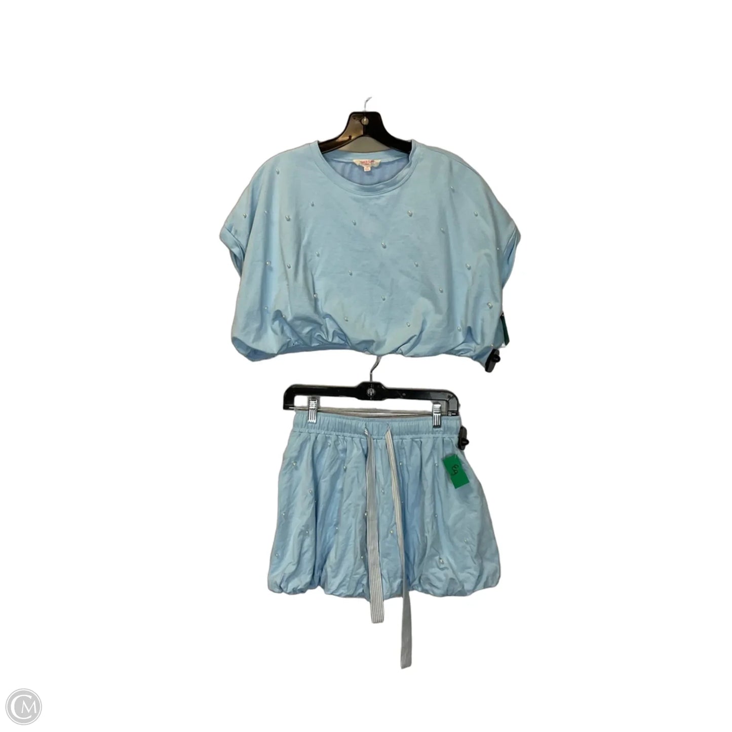Skirt Set 2pc By Peach Love Cream California In Blue, Size: S