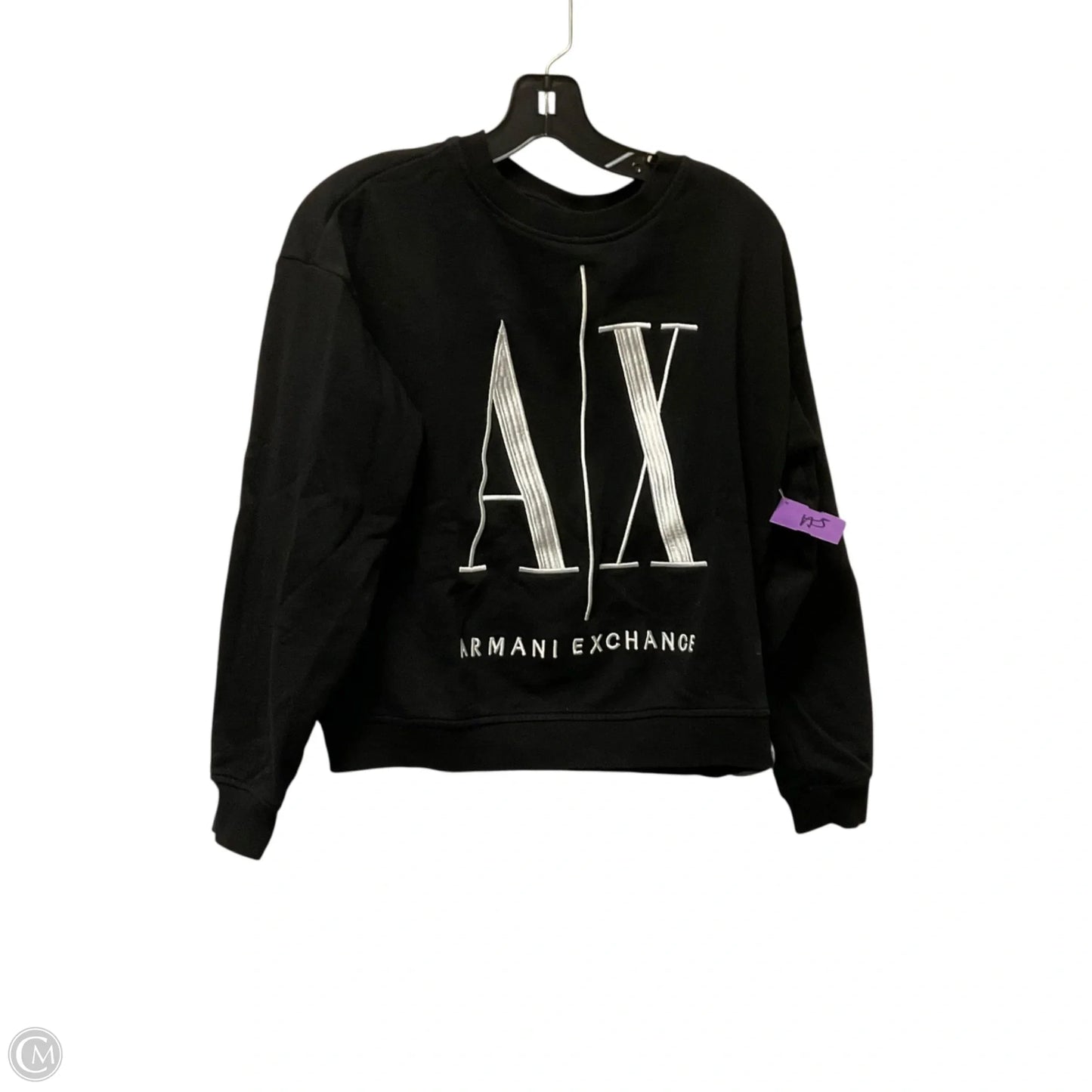 Sweatshirt Crewneck By Armani Exchange In Black, Size: M