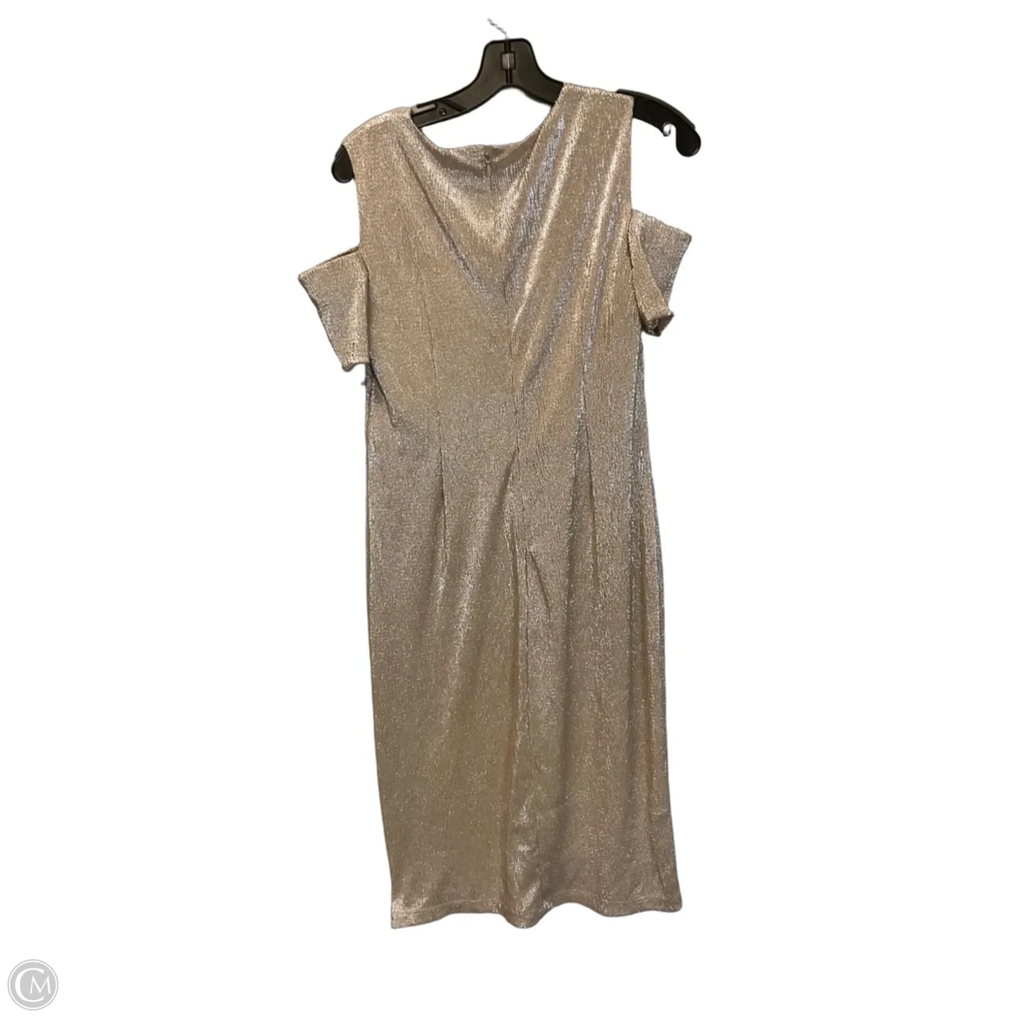 Dress Party Short By Calvin Klein In Gold, Size: 4