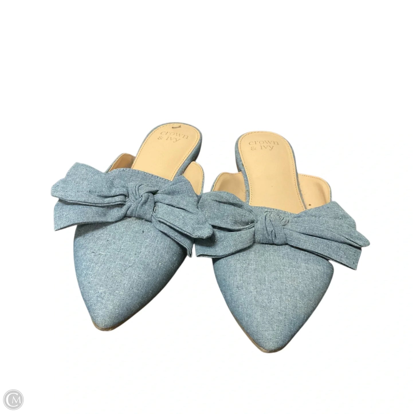 Shoes Flats By Crown And Ivy In Blue Denim, Size: 9