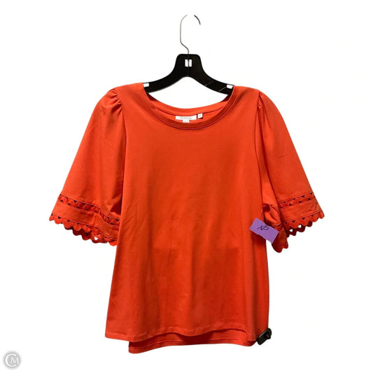 Top Short Sleeve By Chicos In Orange, Size: M