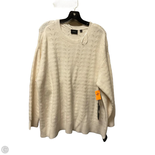 Sweater By Cyrus In Cream, Size: 3x