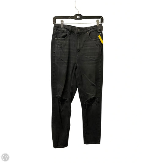 Jeans Boyfriend By American Eagle In Black Denim, Size: 4
