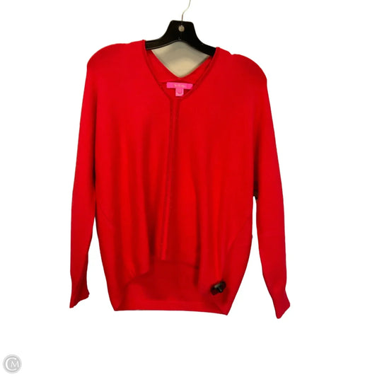 Top Long Sleeve Designer By Lilly Pulitzer In Red, Size: Xs