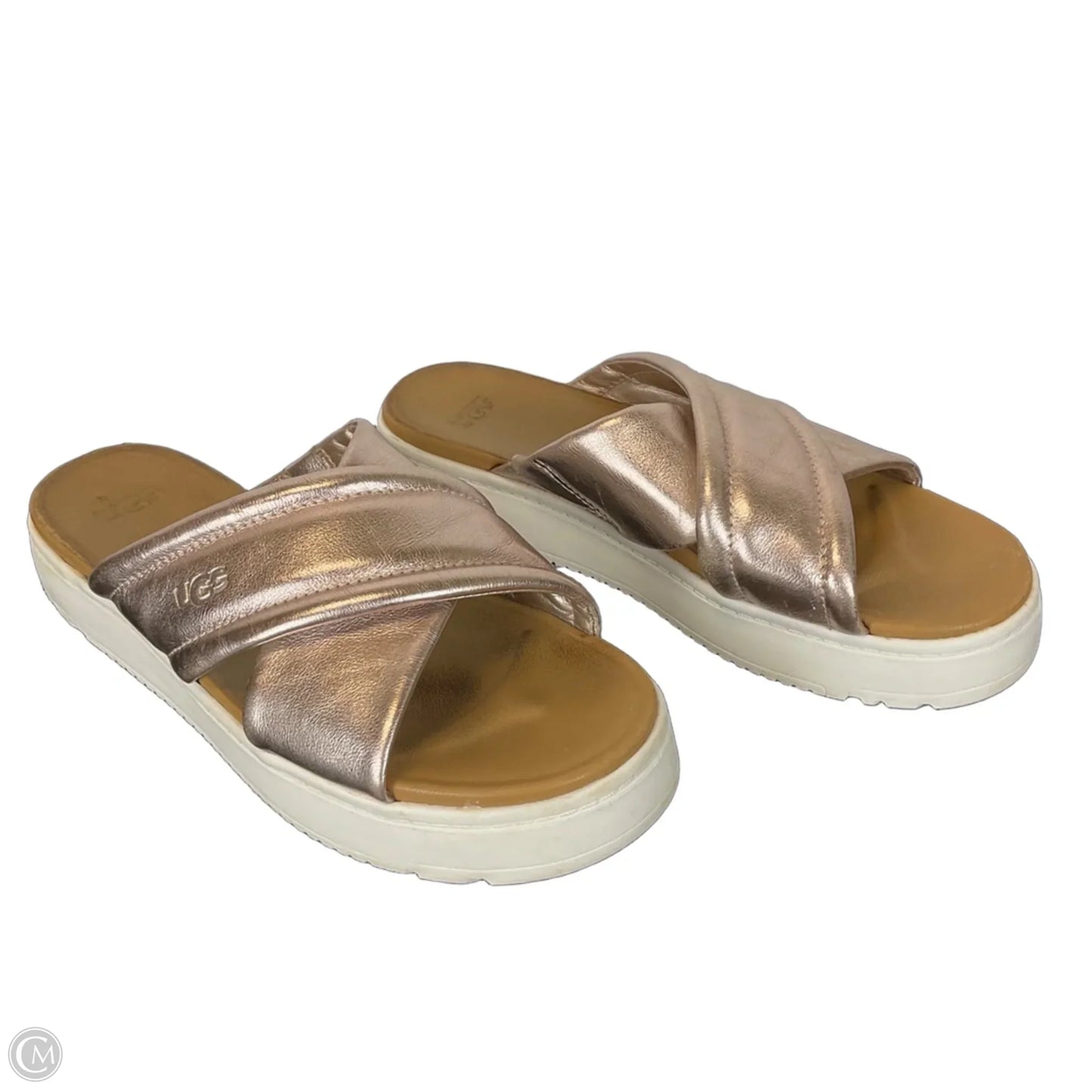 Sandals Designer By Ugg In Pink, Size: 8