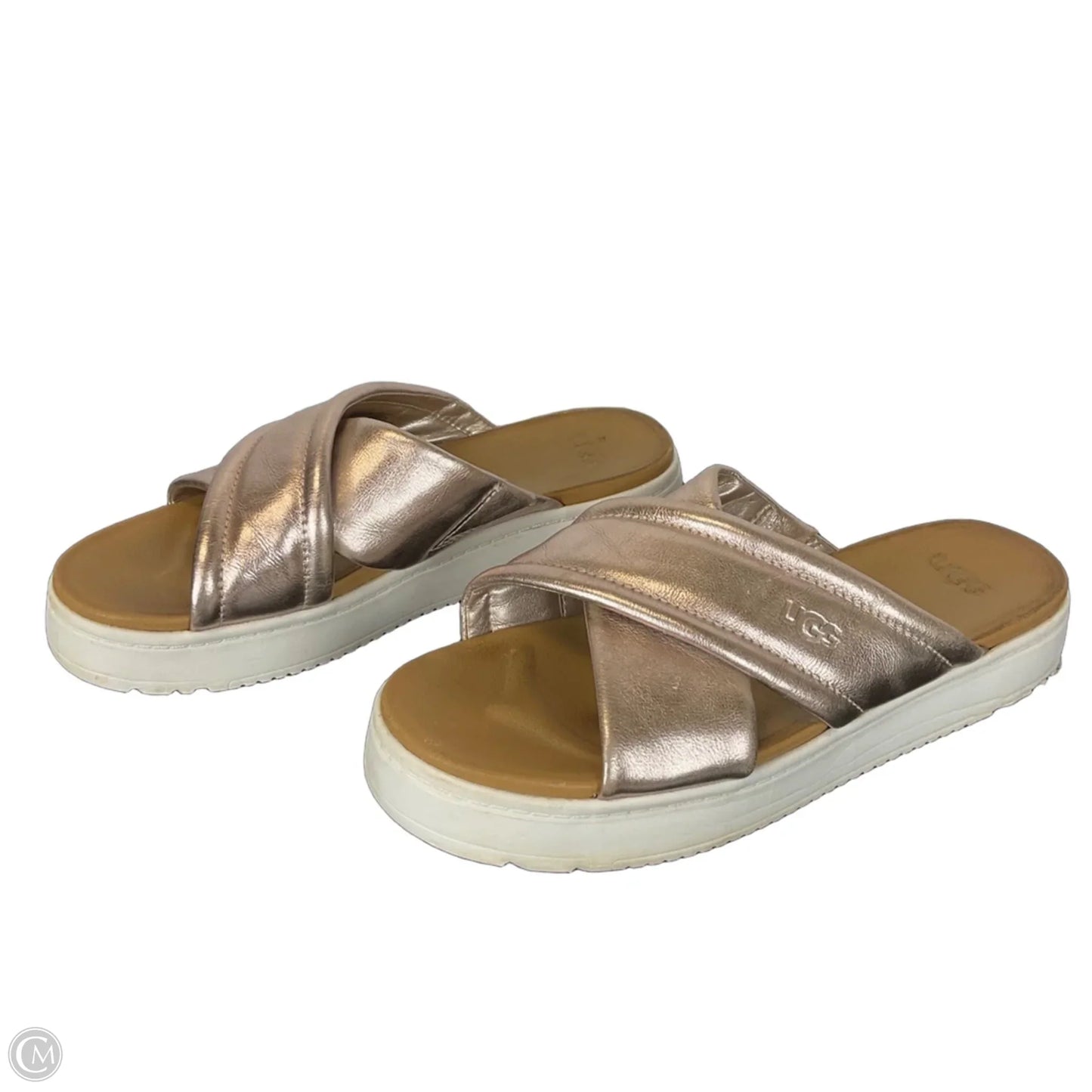 Sandals Designer By Ugg In Pink, Size: 8