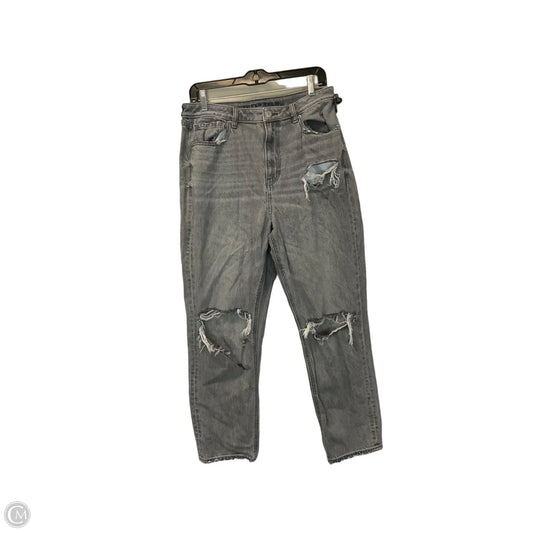 Jeans Straight By American Eagle In Grey Denim, Size: 12