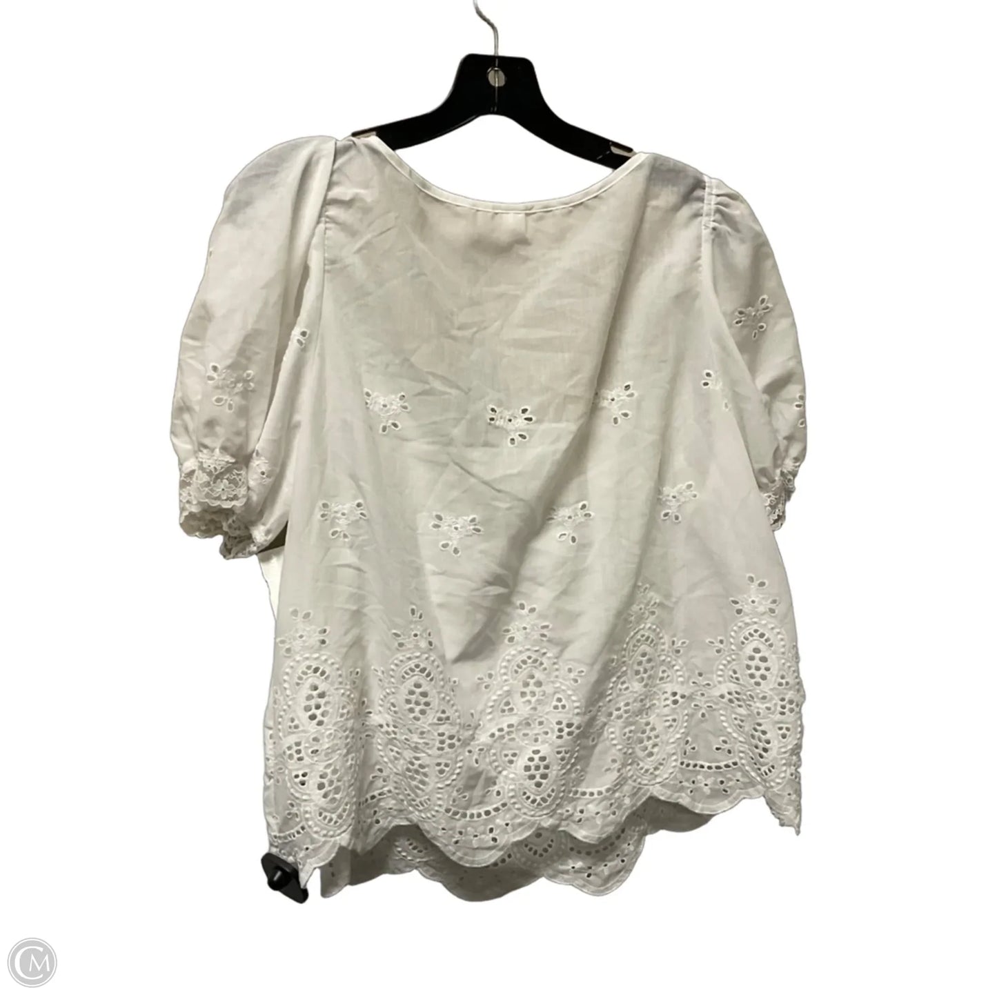 Top Short Sleeve Basic By Clothes Mentor In White, Size: Xl