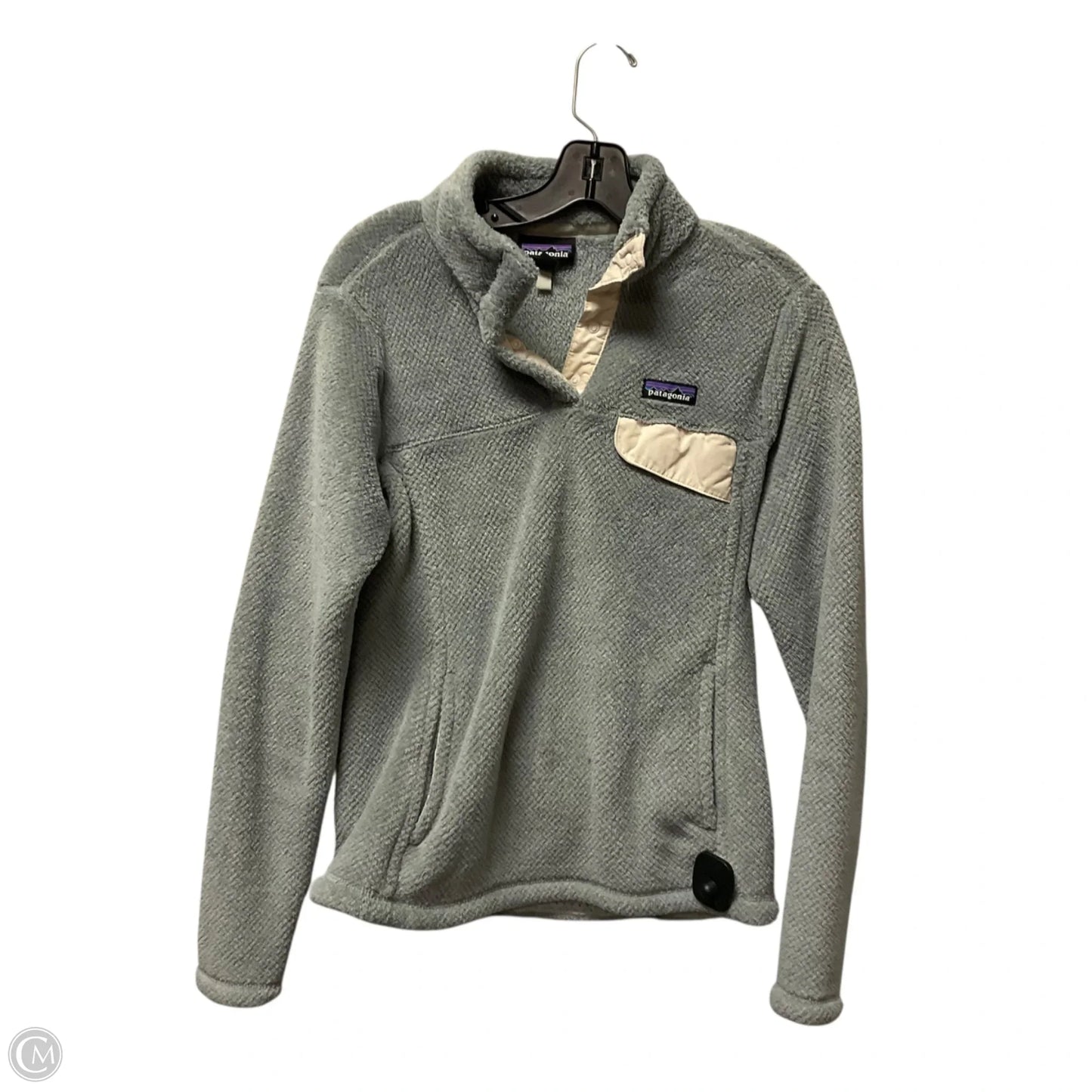 Jacket Fleece By Patagonia In Grey, Size: M