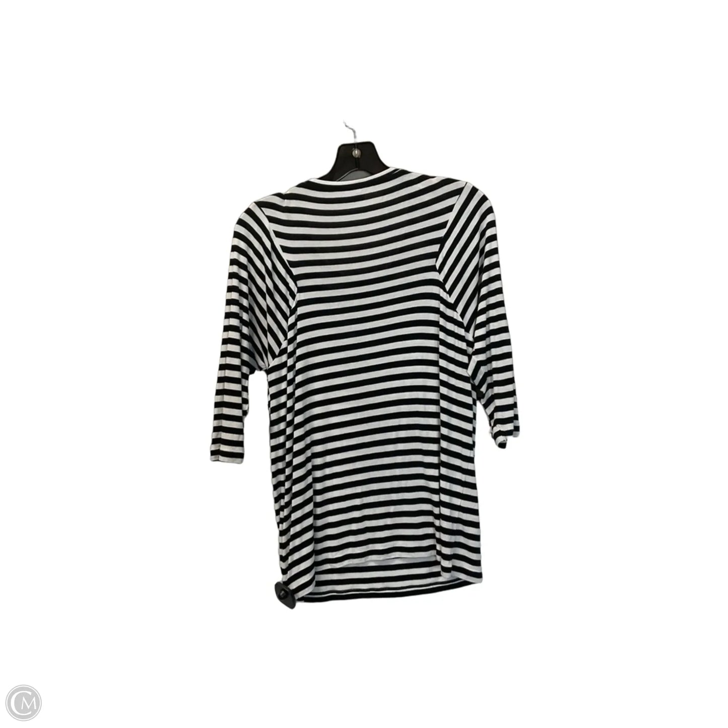 Top 3/4 Sleeve Basic By Cabi In Striped Pattern, Size: Xs