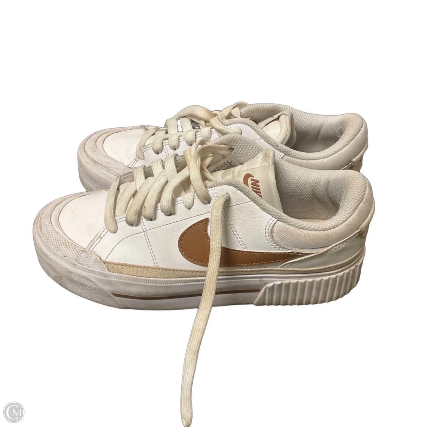 Shoes Athletic By Nike In Cream, Size: 6