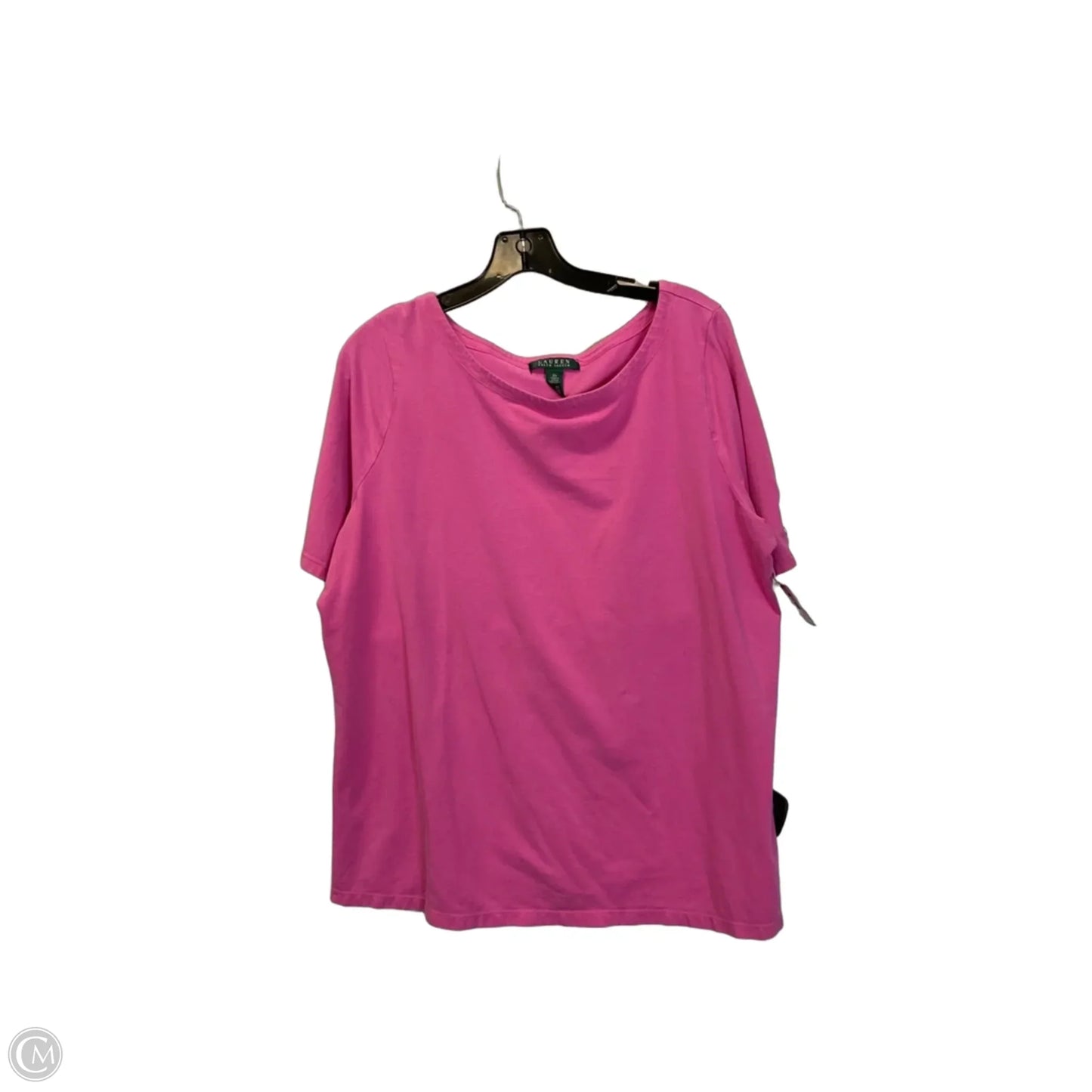 Top Short Sleeve Basic By Ralph Lauren In Pink, Size: 2x
