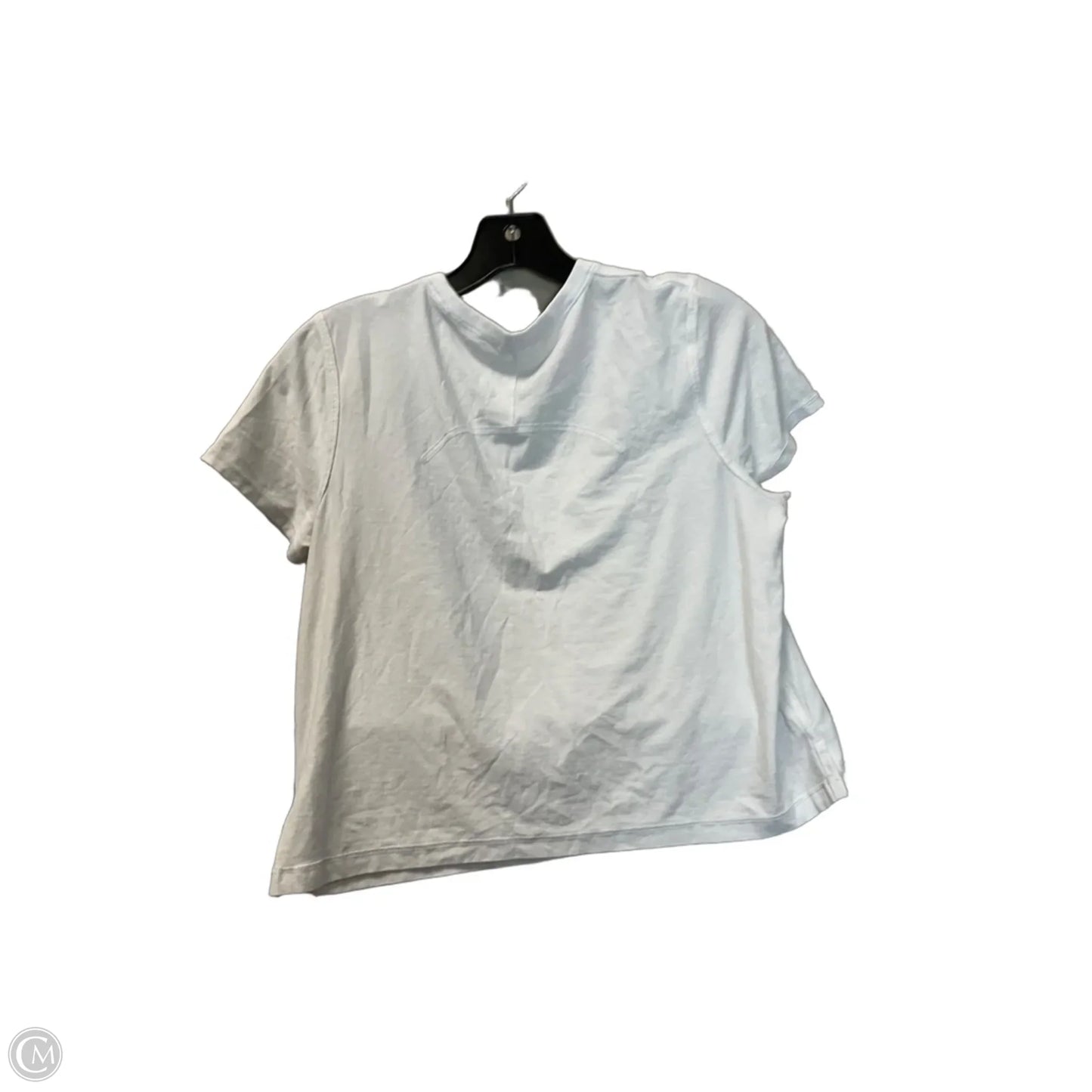 Athletic Top Short Sleeve By Lululemon In White, Size: S