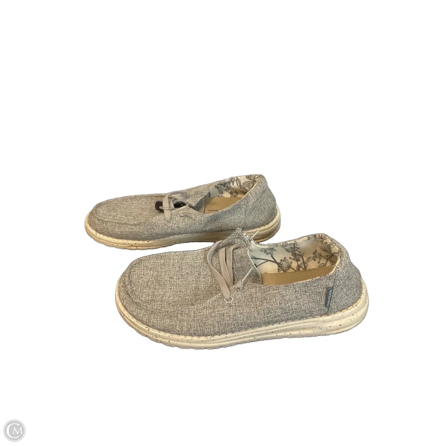 Shoes Flats By Hey Dude In Grey, Size: 8