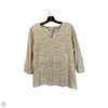 Top Long Sleeve Basic By Alfred Dunner In Beige, Size: M
